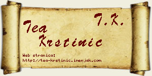 Tea Krstinić vizit kartica